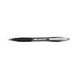 BIC Atlantis Soft Uitschuifbare Balpennen - Zwart - Doos van 12 Stuks - Medium Punt 1 mm