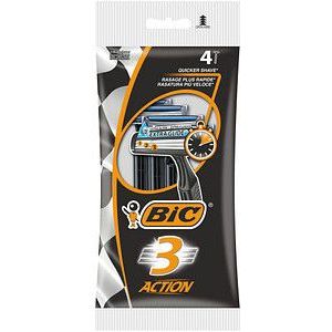 BIC – Action 3 – Wegwerpscheermesjes – 4 Stuks