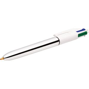 BIC 4-Farben-Kugelschreiber 4 Colours Shine farbsortiert, Schreibfarbe: blau, schwarz, rot, grün, 12 St.
