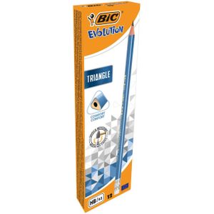Potlood Bic Evolution HB Triangel met Gumtip - 12 Stuks