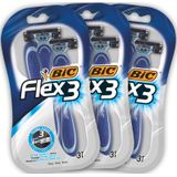 BIC Flex3 Heren Wegwerp scheermesjes - Bundel van 3 Packs van 3