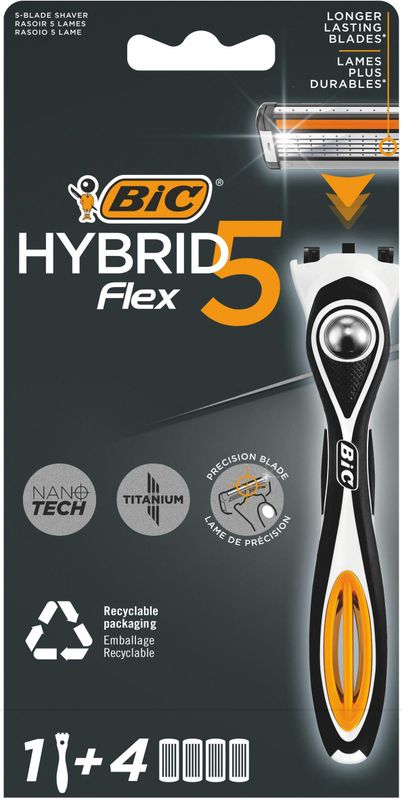 Bic Hybrid 5 Flex Scheermes & Scheermesjes 1 st + 4 st