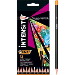 Kleurpotlood bic intensity premium assorti | Etui a 12 stuk