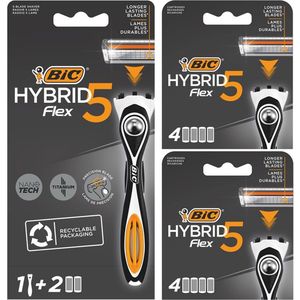 BIC scheermesjes Hybrid 5 Flex Scheersysteem met 10 Navullingen bundelvoordeel