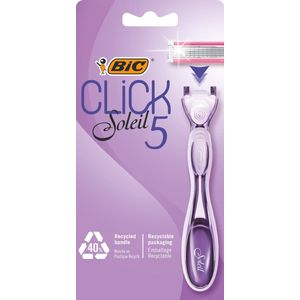 BIC scheermesjes - Click 5 Soleil Scheersysteem met 2 navulmesjes voor vrouwen - 1 houder en 2 mesjes