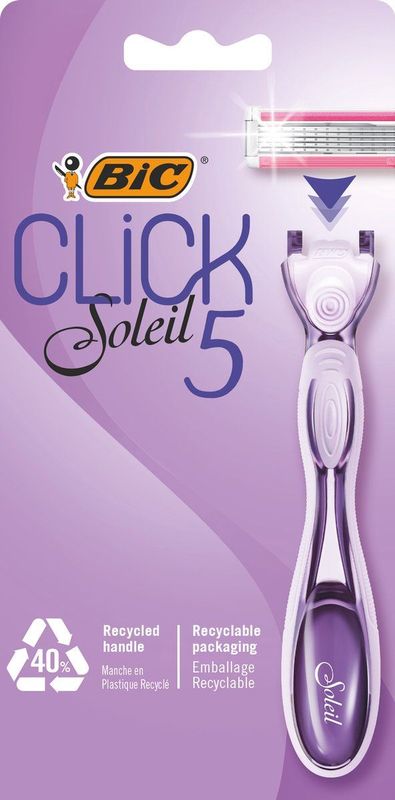 BIC scheermesjes - Click 5 Soleil Scheersysteem met 2 navulmesjes voor vrouwen - 1 houder en 2 mesjes