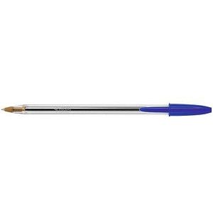 BIC Kugelschreiber Cristal Original transparent, Schreibfarbe: blau, 10 St.
