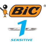 BIC 1 Sensitive Wegwerpscheermesjes Voor Heren Met Een Enkel Mesje En Vaste Kop - Pak van 5 Stuks