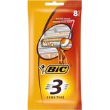 Bic 3 sensitive pouch wegwerpscheermesjes 8 stuks