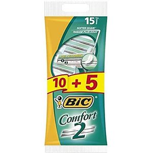 Bic - Comfort 2 - Wegwerp Scheermesjes - 15 Stuks