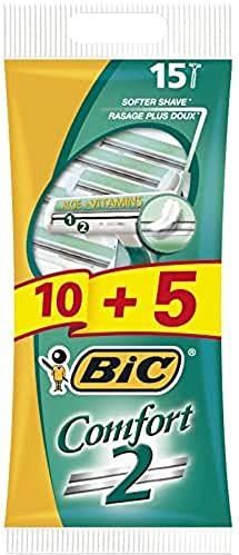 Bic - Comfort 2 - Wegwerp Scheermesjes - 15 Stuks