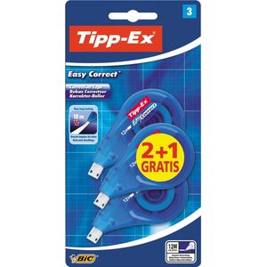 Tipp-Ex correctieroller Easy Correct, blister van 3 stuks (2  1 gratis)