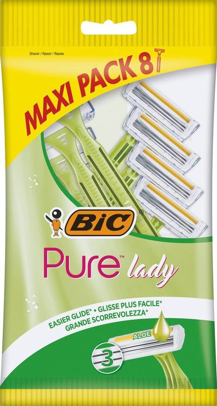 BIC - Pure 3 Lady - Wegwerpscheermesjes - Groen - 8 Stuks