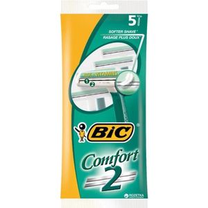 BIC Comfort 2 Wegwerpscheermesjes voor mannen - 5 Stuks