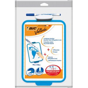 Whiteboard Bic Velleda 19x26cm + stift + wisser - 24 stuks