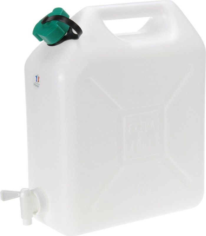 Jerrycan - Water - Wit - 10 Liter - Inclusief Doseerkraantje