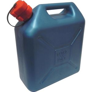 Kunststof jerrycan blauw voor brandstof L29 x B15 x H35 cm - 10 liter - benzine / diesel