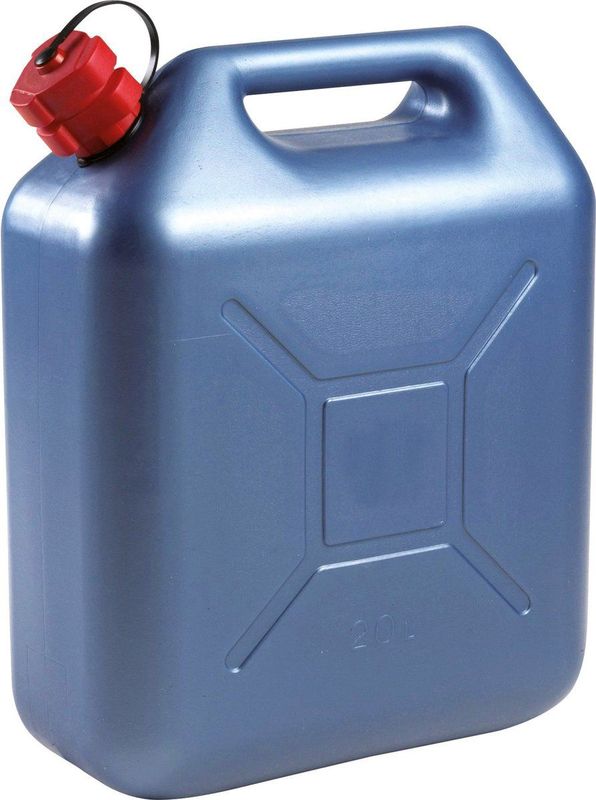 Kunststof Jerrycan Blauw Voor Brandstof 20 Liter L36 X B17 X H44 cm - Jerrycan Voor Brandstof