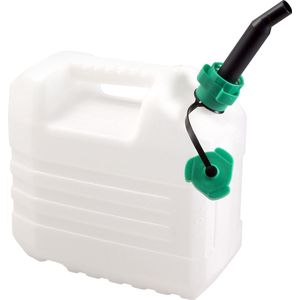 Kunststof jerrycan voor brandstof met schenktuit L32 x B18 x H30 cm - 10 liter - benzine / diesel