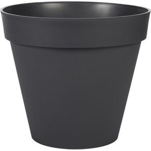 EDA plastic pot pot kunststof, 3 l, diameter 20 cm x hoogte 17 cm, antracietgrijs