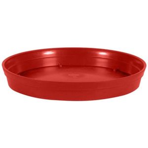 EDA Bloempot onderschaal Toscane - kunststof - rood - D23 cm - opvangschalen - Plantenpotten