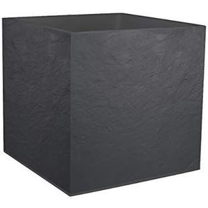 EDA Plantenbak Vulcania stone effect antraciet 49,5 x 49,5 x 49,5 cm 57 liter