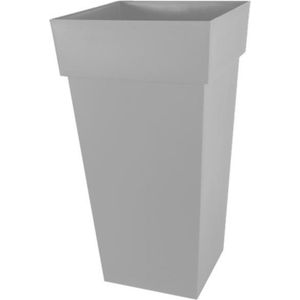 EDA Plantenpot Toscane - vierkant - grijs - kunststof - L43xH80 cm - 98 L - hoog - bloempot