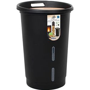 EDA Houtpellets Opslag met Deksel - 38 liter - 25 kg - 60,5 cm hoog - Kunststof