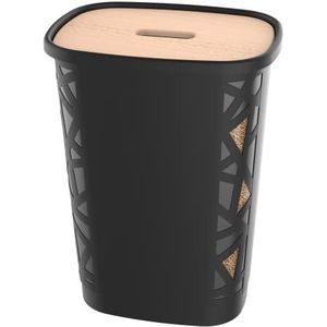 EDA Houtpellets Opslag XL met Deksel - 70 liter - 45 kg - 66,4 cm hoog - Kunststof
