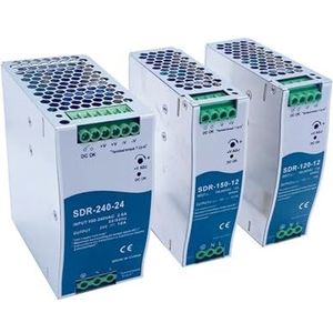 Ultradunne DIN-rail montageschakelaar voeding SDR-240 24V 75W 120W 240W industriële schakelkast signaal enkele uitgang (maat: 24V, kleur: SDR-120W)