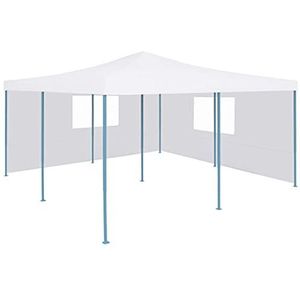 Meubelsets-Vouwpaviljoen met 2 Zijwanden 5x5 m Wit