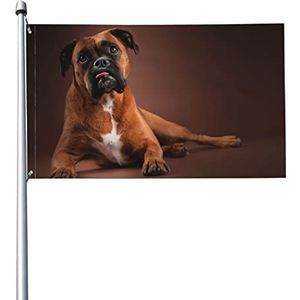 Tuinvlag 90 x 150 cm, grappige hond decoratieve vlag lichtgewicht zomervlaggen 2 metalen oogjes veranda vlag, voor feesten, optocht, college slaapzaal