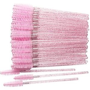 200pcs Disposable Lip Brushes, Disposable Mascara Wand and Lip Brush for Eyelash Extensions, Lipstick Applicator Tool Disposable Makeup Applicators(Crystal Rod Pink)