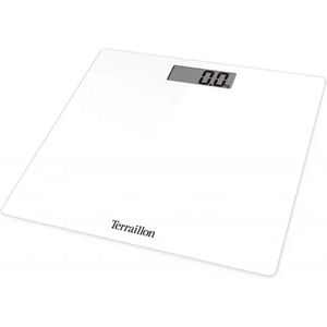 Terraillon - TSQUARE Wit - Compacte en ultraplatte elektronische personenweegschaal - LCD-display - Capaciteit 180 kg