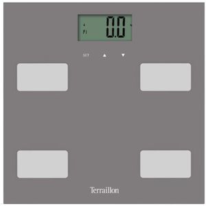TERRAILLON - CONTROL FIT - Elektronische Personenweegschaal - Grijs - Glasplaat
