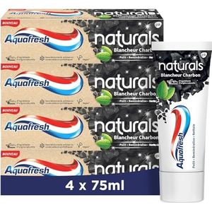 Aquafresh Natural Charbon Whitening, 4 x 75 ml