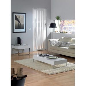 Grossfillex LARYA WIT 205 CM Vouwdeur met glas | Schuifwanden | Scheidingswanden | Vouwwanden | Paneelwanden | Seperatiewanden | Douchedeuren