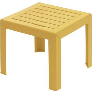 Grosfillex - Miami - Bijzet Tafel - Geel - Kunststof - 40x40cm