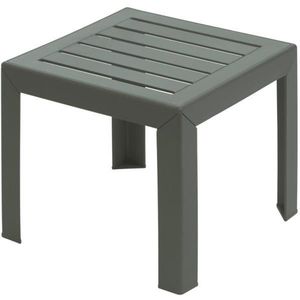 Grosfillex Miami bijzet tuintafel kunststof pp 40x40cm Forest green groen Kunststof Grosfillex Tafel (40.0000cm x 40.0000cm)