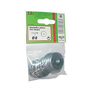 VYNEX 3101780276467 ronde sluitring, plat, extra lang, 8 mm, CP:2, grijs, eenheidsmaat