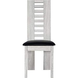 Sciae 11SH2501 Lathi 14 stoel set van 2 folie en gebeitst, 41 x 103 x 52 cm, eiken grijs, replica