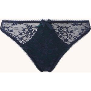 Aubade Courbes Divines string van kant - Blauw - Maat 36