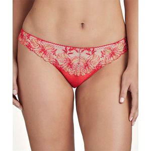 Aubade Poetique Esquisse string met borduring - Rood - Maat 44