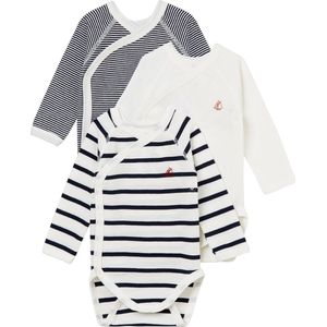 Petit Bateau - Rompertje - Multi - Set van 3 - Lange Mouwen