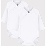 Petit Bateau - Rompertje - Wit - Katoen - Set van 2 met Lange Mouwen