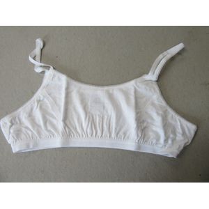 Petit Bateau - Meisje - Topje - Wit met witte stip - 12 jaar 152