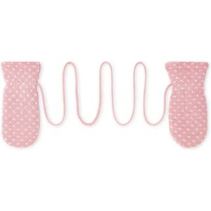 Petit Bateau - Handschoenen / Wanten voor Baby Meisjes - Roze met hartjes - 3/6 maanden