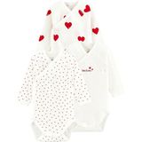 Petit Bateau Set van 3 rompertjes met lange mouwen in biologisch katoen Meisjes Rompertje