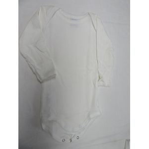 Petit Bateau - 2 pack - Body lange mouw - Wit - Lijntje - 6maand 67