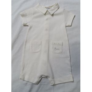 Petit Bateau - Combi kort - Wit - Meisjes - Knoopjes - 6 maand 67